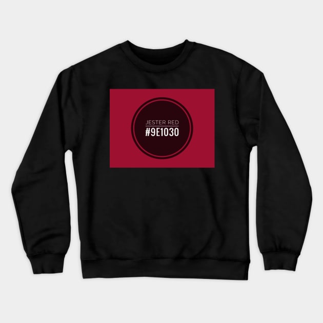 Jester Red with Hex Code Crewneck Sweatshirt by Lisamariesumner